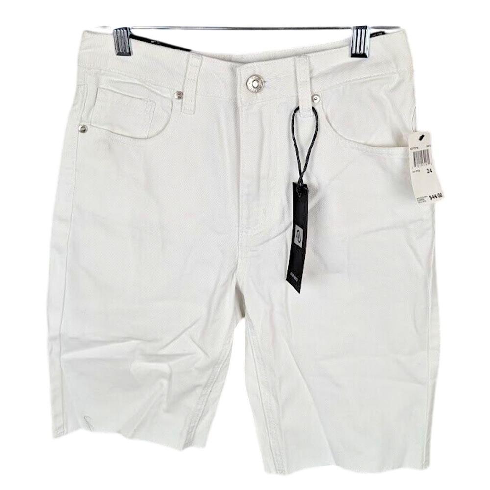 Numero Women's Cut-Hem Raw Denim Shorts White Size 24